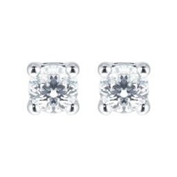 12153113 - 18ct White Gold 0.25cttw Diamond Solitaire Stud Earrings