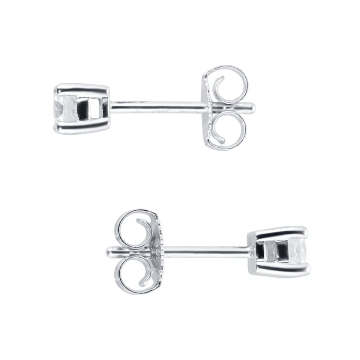 Goldsmiths 18ct White Gold 0.25cttw Goldsmiths Brightest Diamond Solitaire Stud Earrings