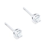 Goldsmiths 18ct White Gold 0.25cttw Goldsmiths Brightest Diamond Solitaire Stud Earrings