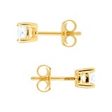 Goldsmiths 18ct Yellow Gold 0.50ct Goldsmiths Brightest Diamond 4 Claw Stud Earrings