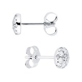 Goldsmiths 9ct White Gold 0.30ct Round Cluster Stud Earrings
