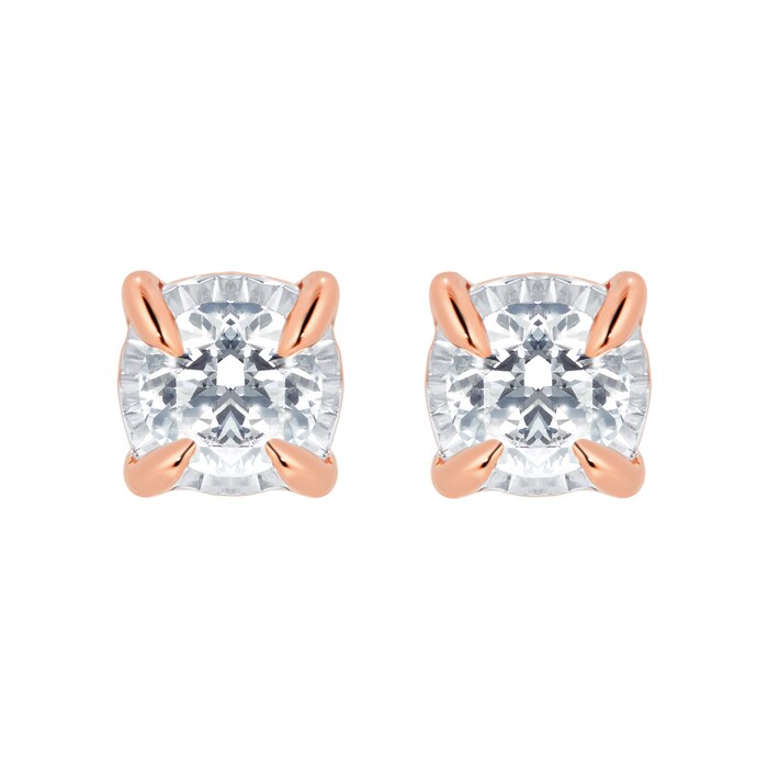 Goldsmiths 9ct Rose Gold 0.20ct Illusion Stud Earrings