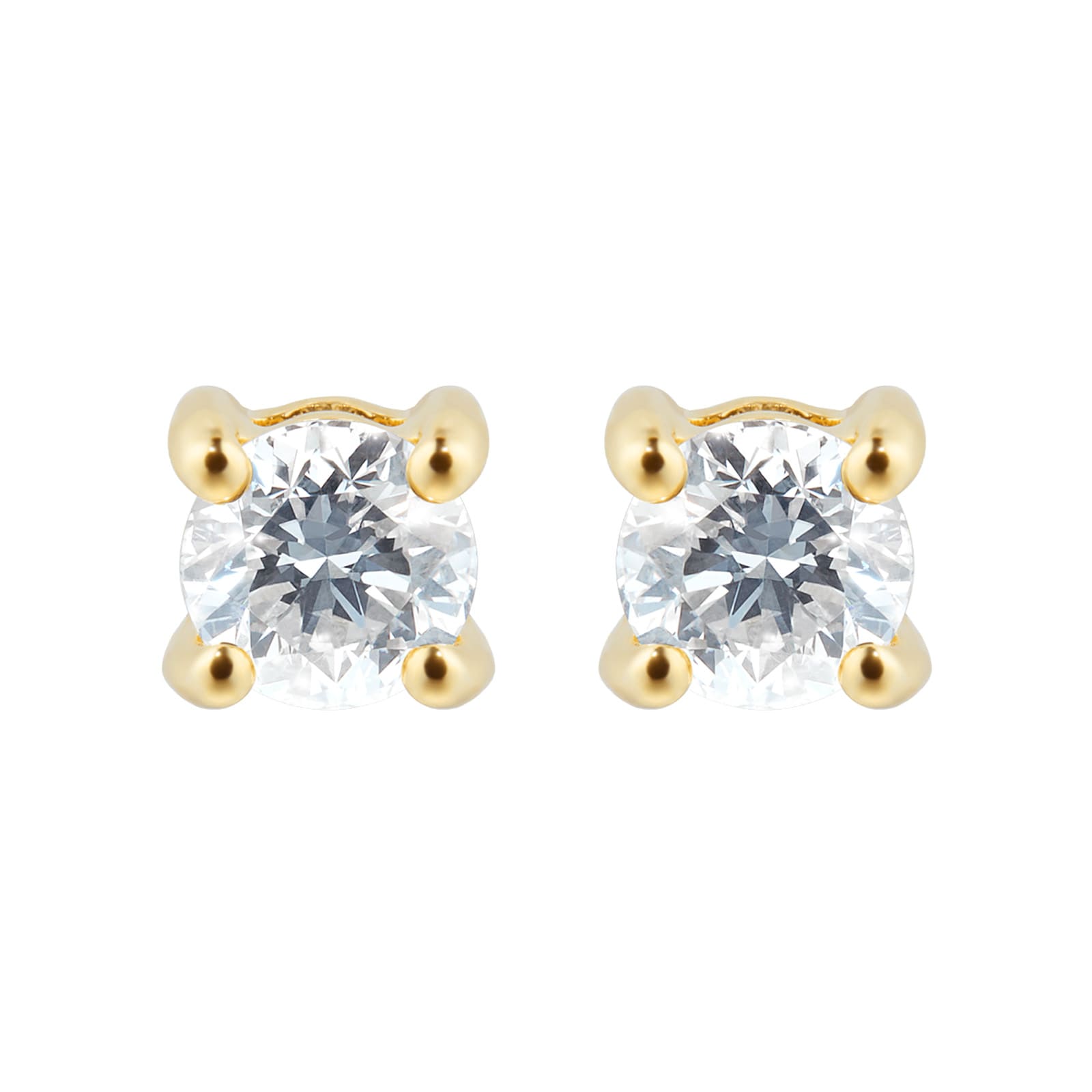 Mappin & Webb Libretto 18ct Yellow Gold 0.30cttw Diamond Earrings