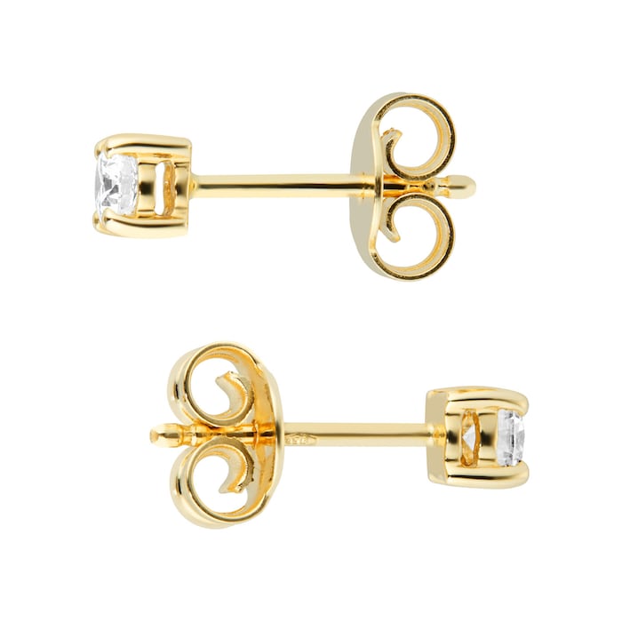 Mappin & Webb Libretto 18ct Yellow Gold 0.30cttw Diamond Earrings