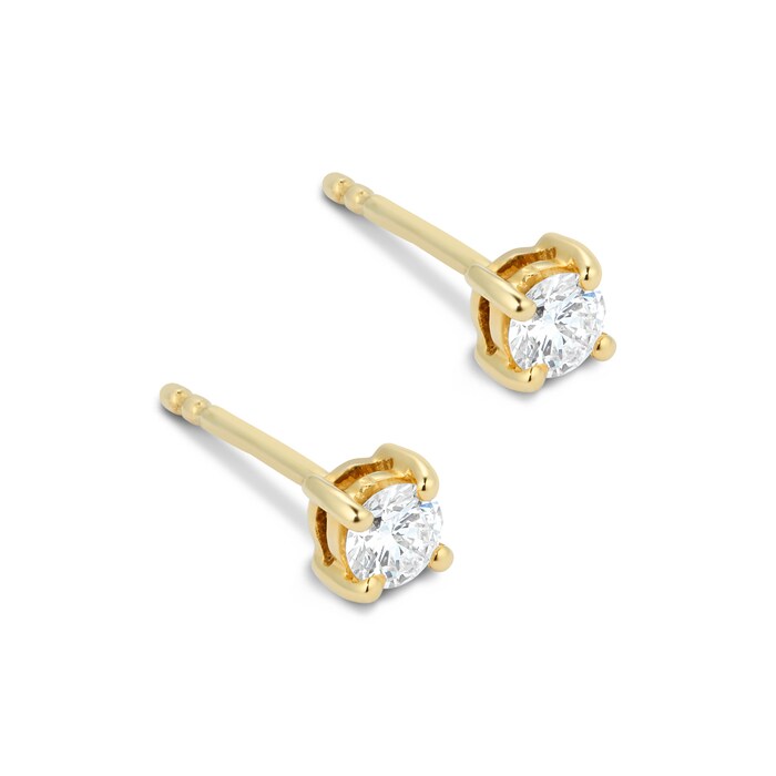 Mappin & Webb Libretto 18ct Yellow Gold 0.30cttw Diamond Earrings