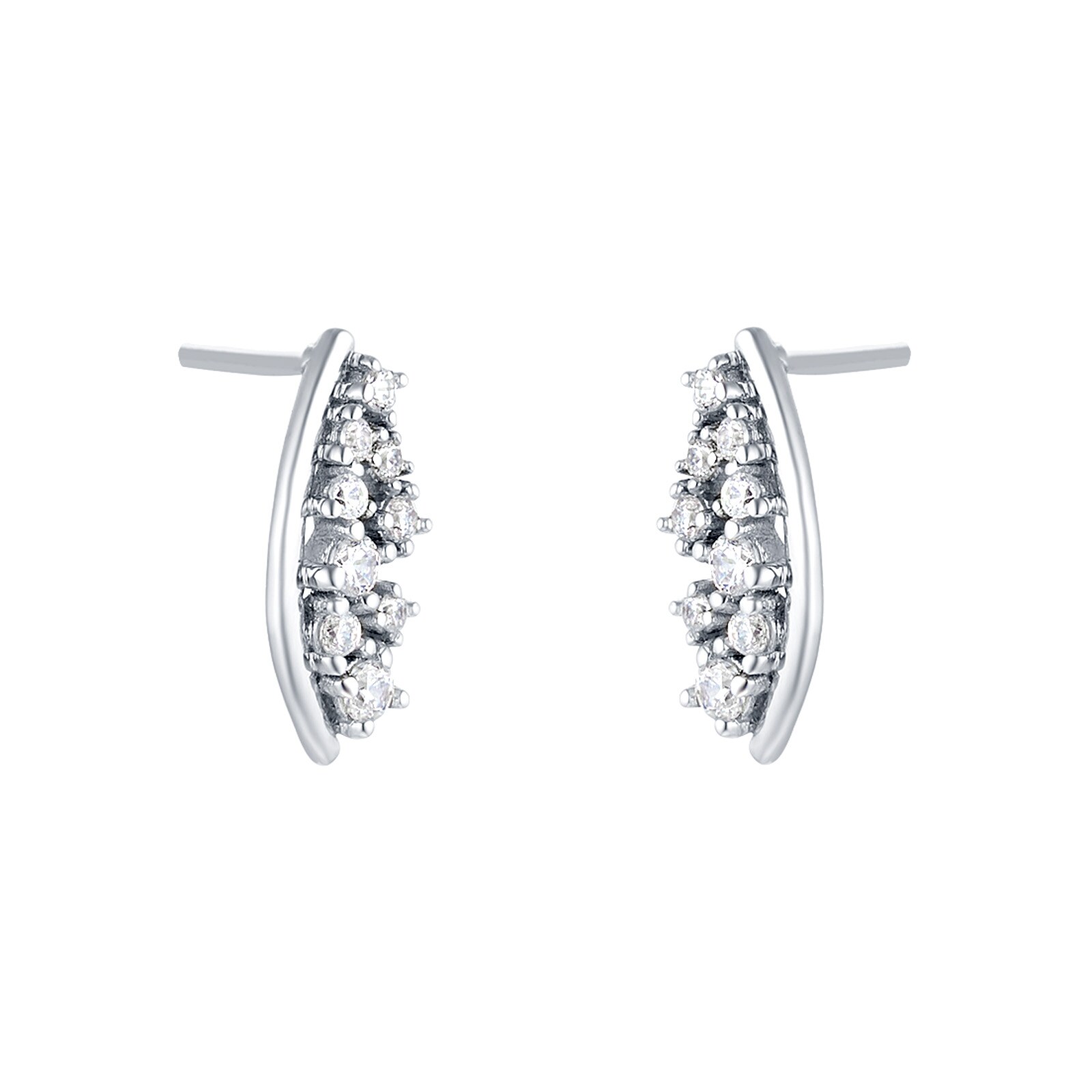 Goldsmiths 9ct White Gold 0.25ct Diamond Scatter Climber Earrings
