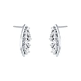 Goldsmiths 9ct White Gold 0.25ct Diamond Scatter Climber Earrings