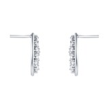 Goldsmiths 9ct White Gold 0.25ct Diamond Scatter Climber Earrings