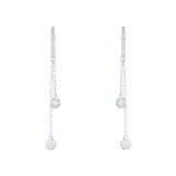 Mappin & Webb Masquerade 18ct White Gold 0.58ct Diamond Hoop & Chain Earrings