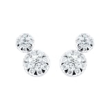 Mappin & Webb Masquerade 18ct White Gold 0.86ct Diamond Climber Earrings
