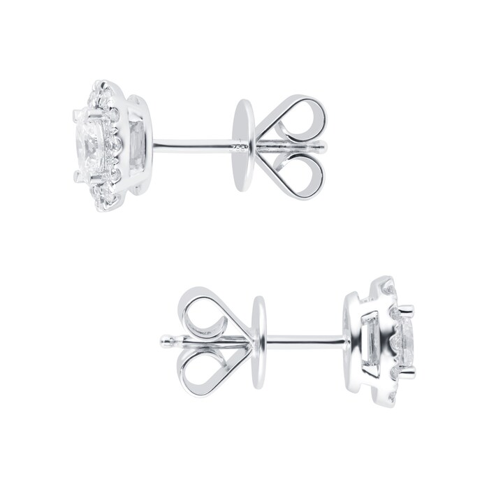 Mappin & Webb Amelia 18ct White Gold 0.70ct Diamond Oval Stud Earrings