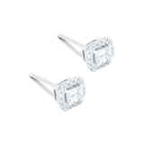 Mappin & Webb Amelia 18ct White Gold 0.60ct Diamond Emerald Cut Stud Earrings