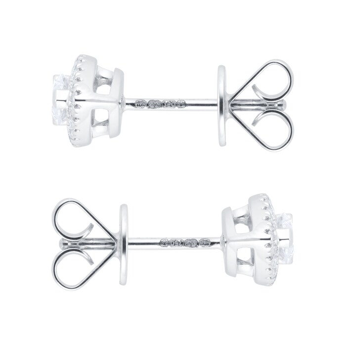 Mappin&Webb Amelia 18ct White Gold 0.60ct Diamond Pear Stud Earrings