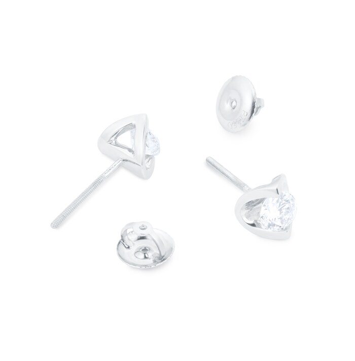 Goldsmiths Platinum 0.70cttw Goldsmiths Brightest Diamond Tension Set Stud Earrings