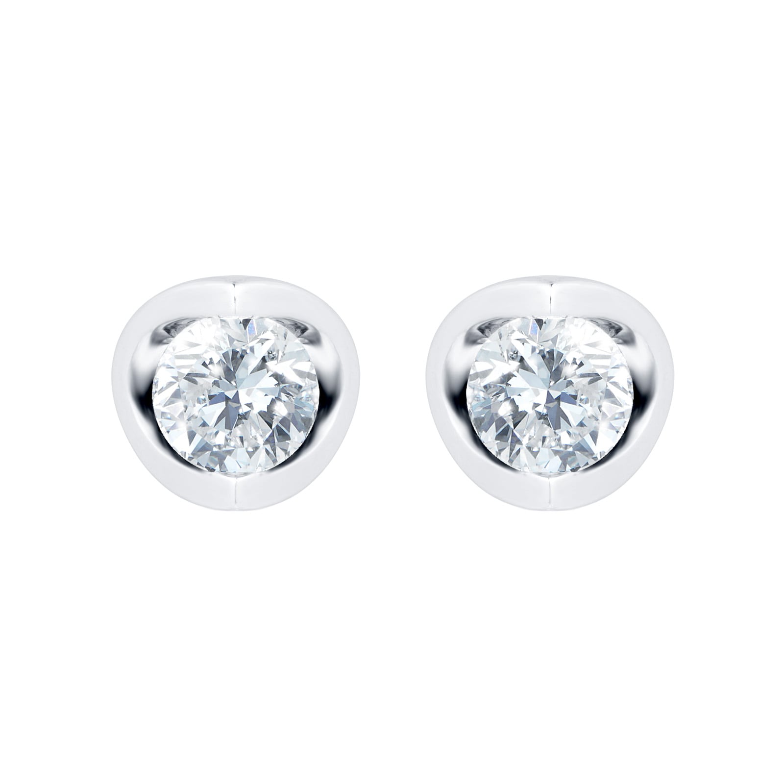 Platinum 0.40cttw Goldsmiths Brightest Diamond Tension Set Stud Earrings