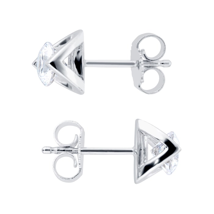 Goldsmiths Platinum 0.40cttw Goldsmiths Brightest Diamond Tension Set  Stud Earrings