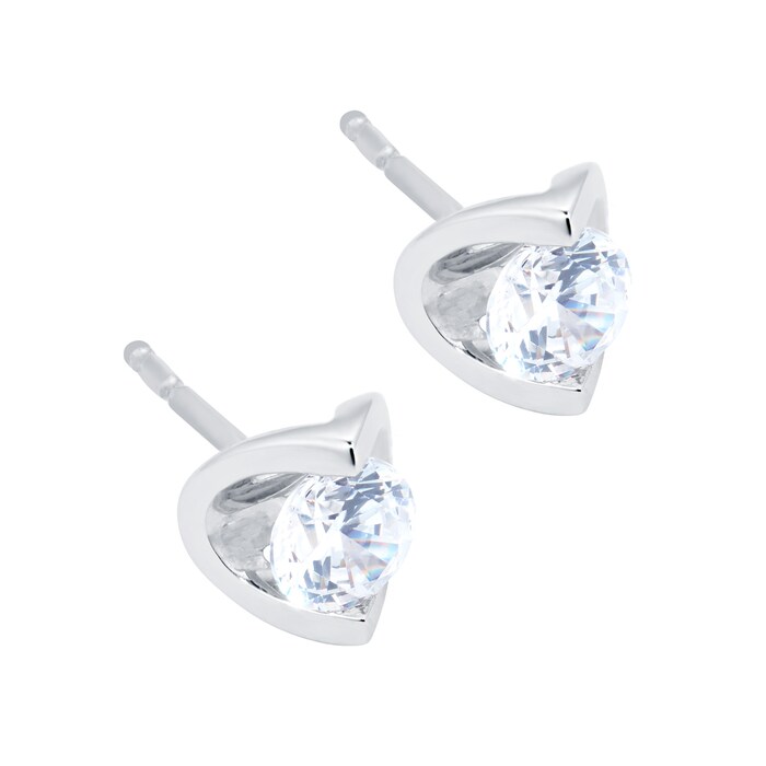 Goldsmiths Platinum 0.40cttw Goldsmiths Brightest Diamond Tension Set  Stud Earrings