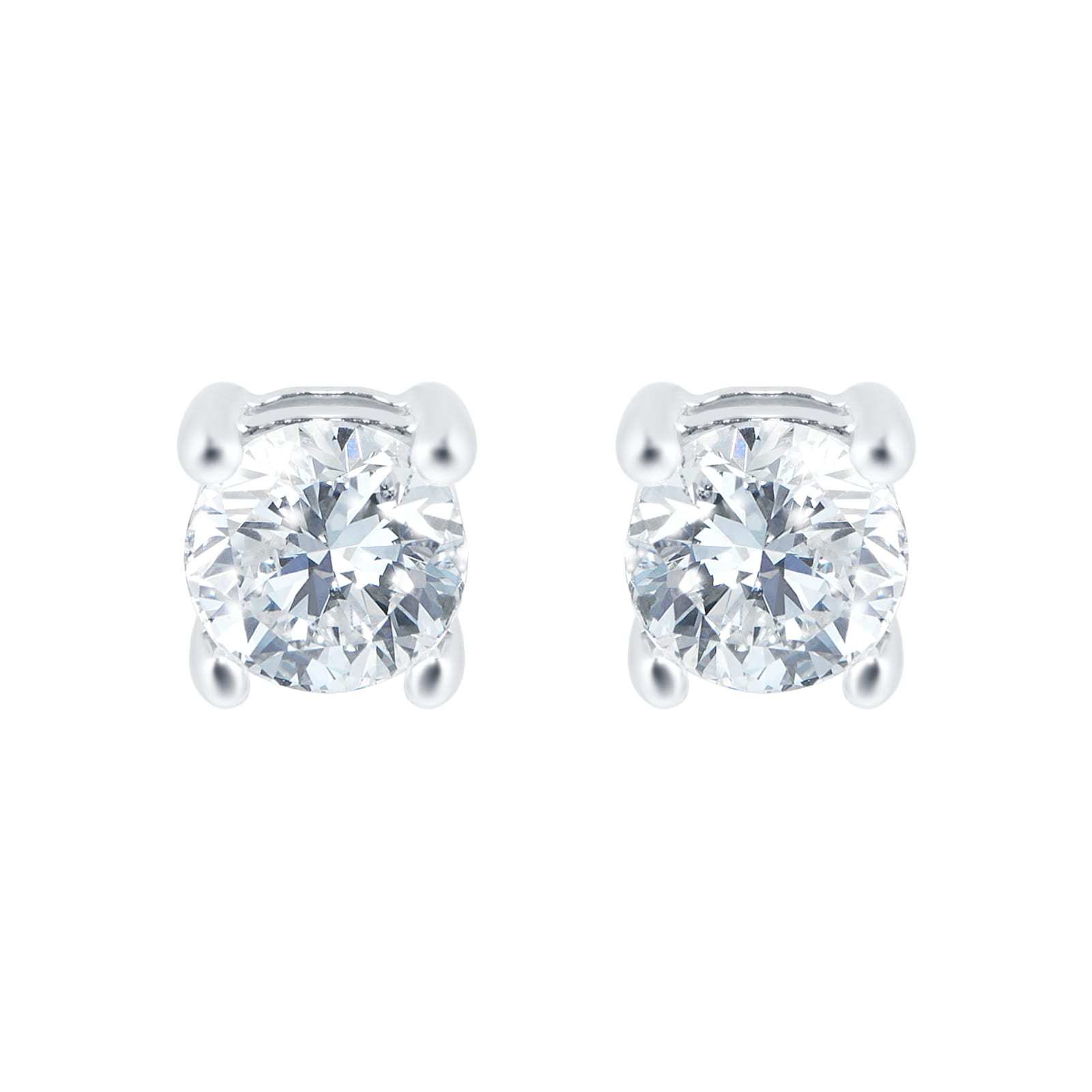 Platinum 0.25cttw Goldsmiths Brightest Diamond Solitaire Stud Earrings