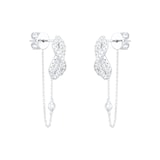 Goldsmiths 18ct White Gold 0.40cttw Knot Infinity Drop Earrings