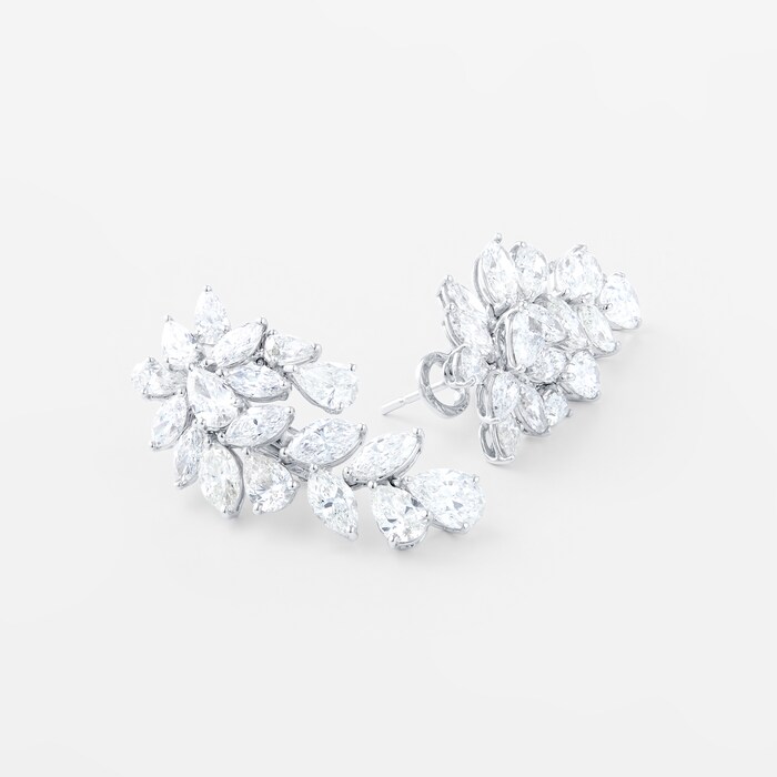 Mappin & Webb 18ct White Gold 16.05ct Mixed Shape Diamond Earrings