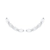 Mappin & Webb 18ct White Gold 2.57ct Diamond Oval Drop Earrings