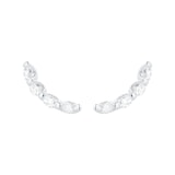 Mappin & Webb 18ct White Gold 2.57ct Diamond Oval Drop Earrings