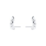 Mappin & Webb 18ct White Gold 2.57ct Diamond Oval Drop Earrings