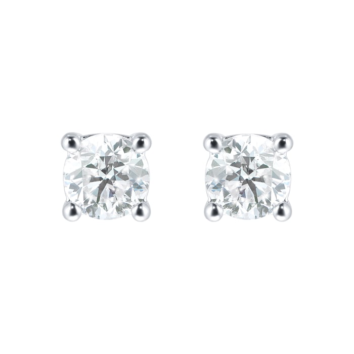 Goldsmiths 9ct White Gold 0.20ct Diamond Solitaire Stud Earrings