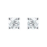 Goldsmiths 9ct White Gold 0.20ct Diamond Solitaire Stud Earrings
