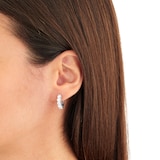 Mappin & Webb 18ct White Gold 1.93ct Diamond Hoop Earrings