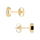Goldsmiths 9ct Yellow Gold 0.15ct Mixed Cut Hexagon Stud Earrings
