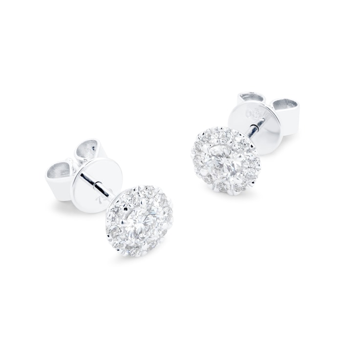 Mappin & Webb Amelia 18ct White Gold 0.60cttw Diamond Stud Earrings