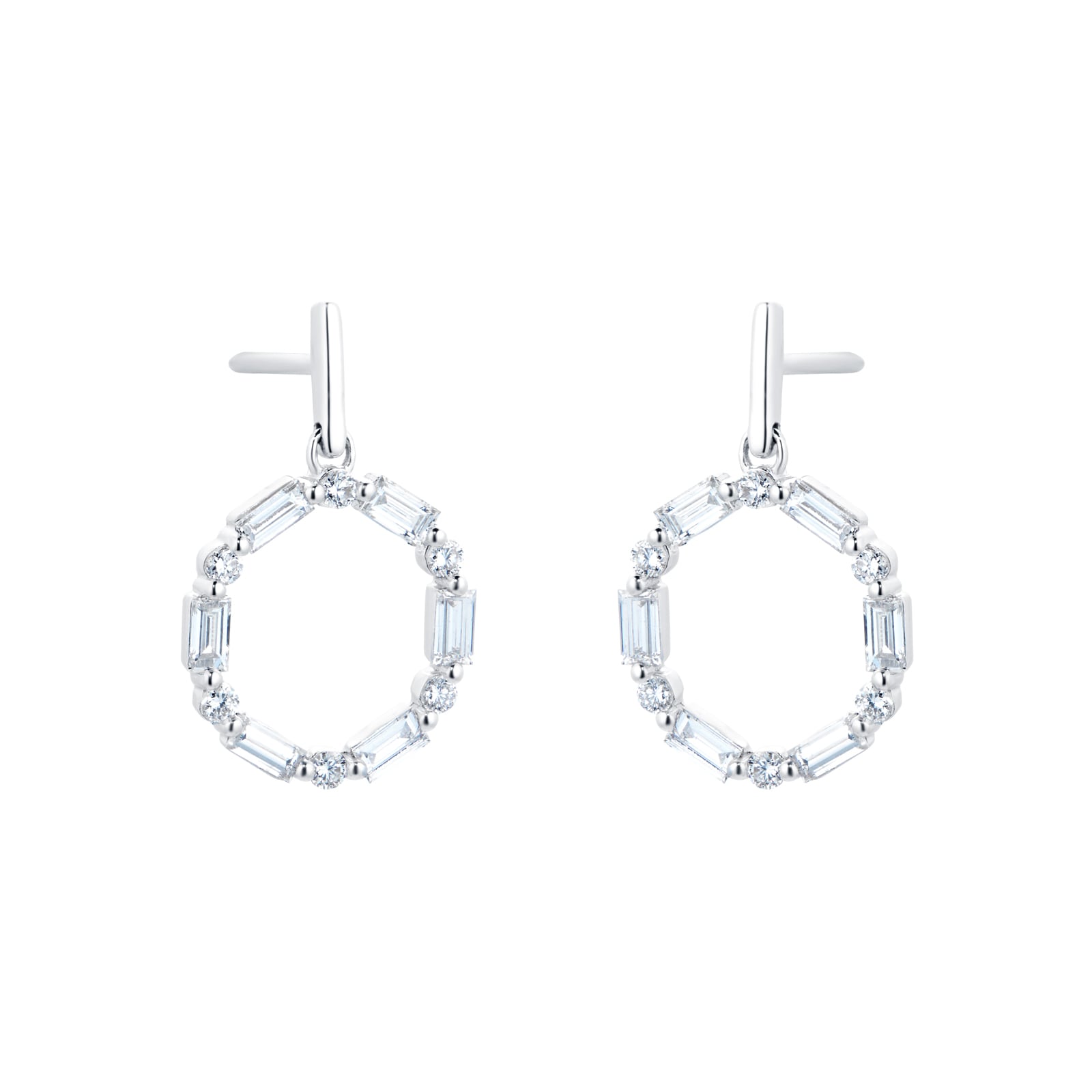 Renee 18ct White Gold 0.58cttw Diamond Circle Earrings