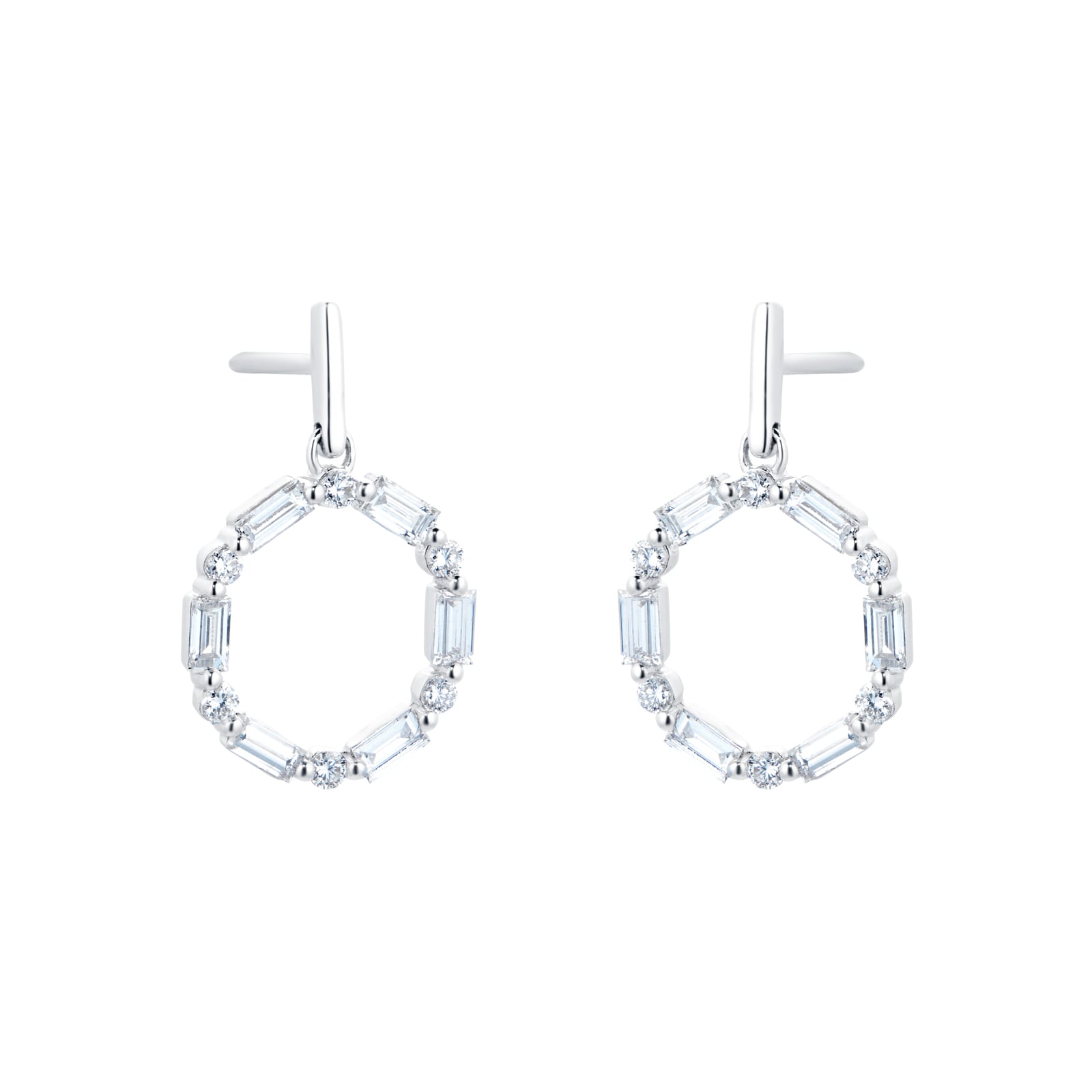 Mappin & Webb Renee 18ct White Gold 0.58cttw Diamond Circle Earrings Mappin & Webb Renee 18ct White Gold 0.58cttw Diamond Circle Earrings