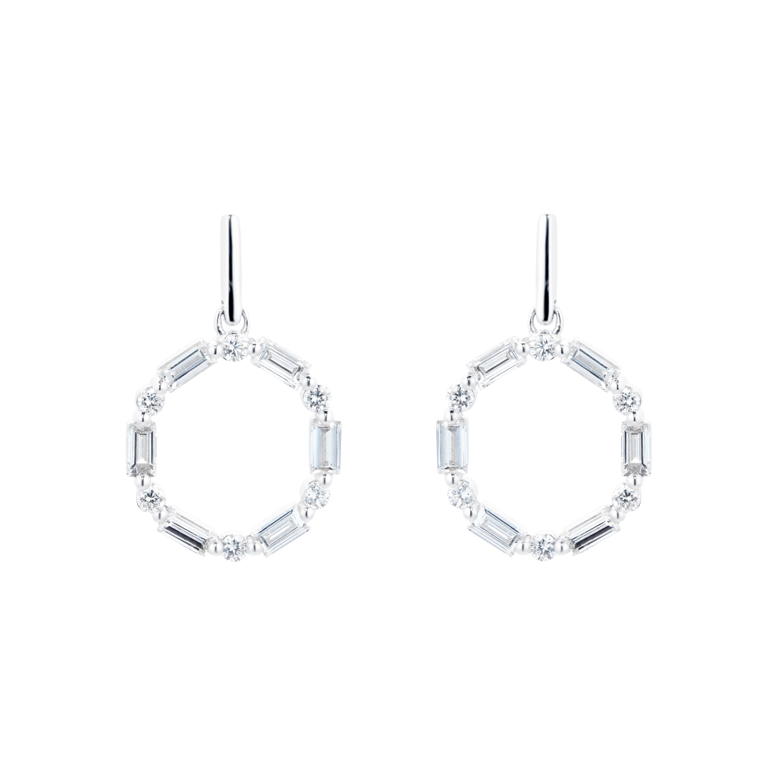 Mappin & Webb Renee 18ct White Gold 0.58cttw Diamond Circle Earrings Mappin & Webb Renee 18ct White Gold 0.58cttw Diamond Circle Earrings