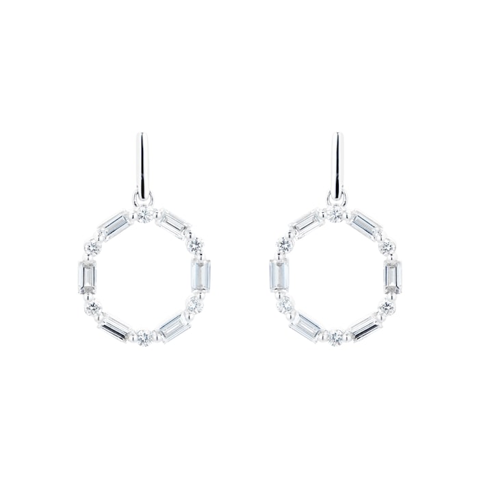 Mappin & Webb Renee 18ct White Gold 0.58cttw Diamond Circle Earrings