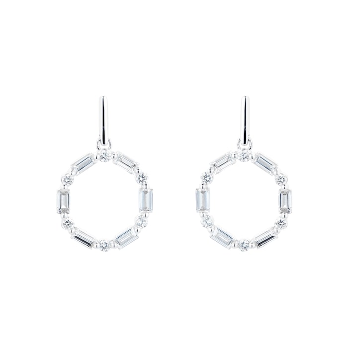 Mappin & Webb Renee 18ct White Gold 0.58cttw Diamond Circle Earrings