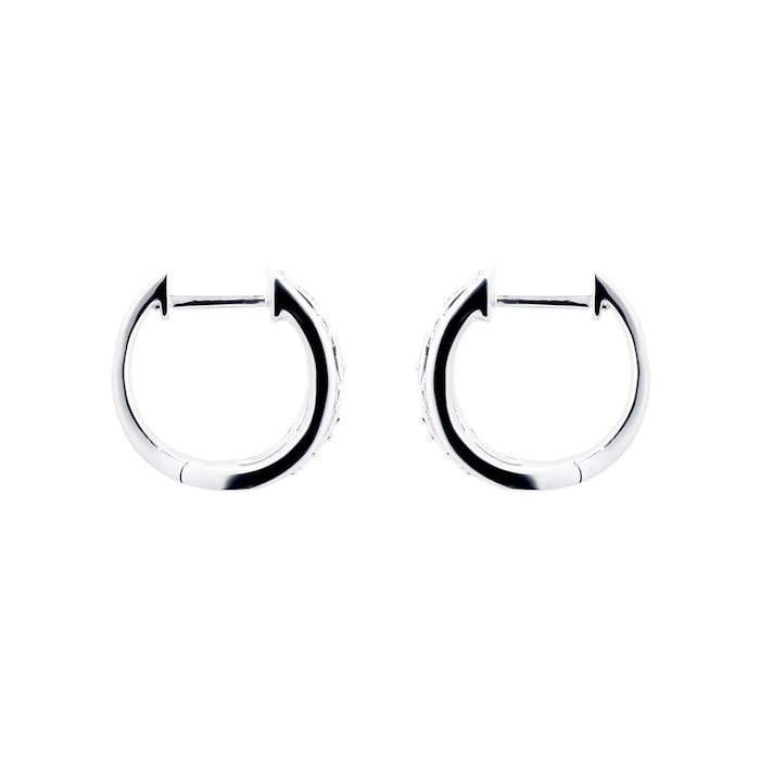 Mappin & Webb Renee 18ct White Gold 0.68cttw Three Row Diamond Hoop Earrings