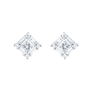 Mappin & Webb Renee 18ct White Gold 0.68cttw Mixed Cut Diamond Stud Earrings