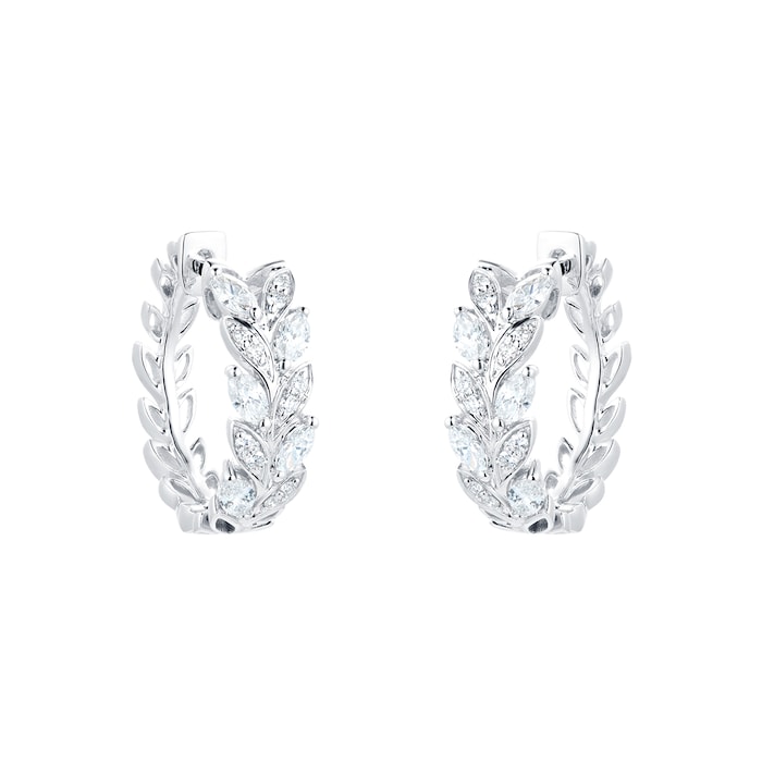 Mappin & Webb Vinea 18ct White Gold 0.65cttw Diamond Hoop Earrings