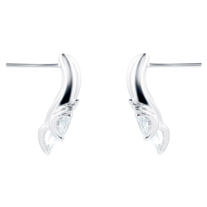 Mappin & Webb 18ct White Gold 1.83cttw Pear Cut Diamond Drop Earrings