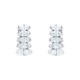 Mappin & Webb 18ct White Gold 2.37cttw Graduated Marquise Cut Hoop Earrings