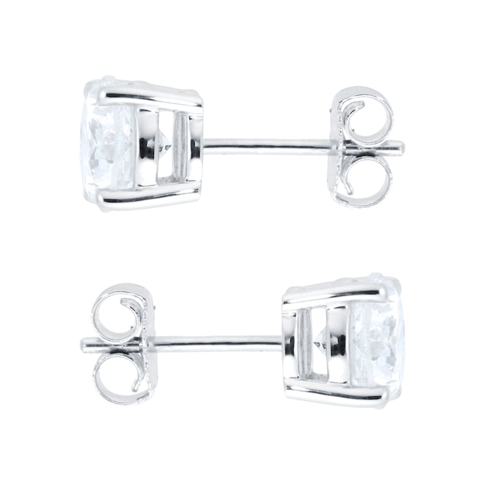 Goldsmiths 18ct White Gold Goldsmiths Brightest Diamonds Solitaire Stud Earrings