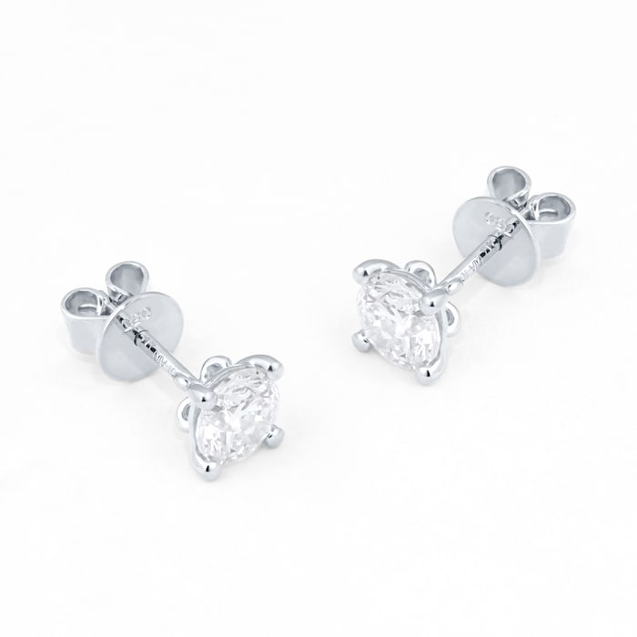 Goldsmiths 18ct White Gold Diamond Stud Earrings