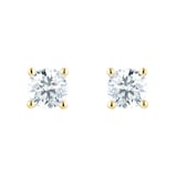 Goldsmiths 18ct Yellow Gold 1.00cttw Diamond Stud Earrings