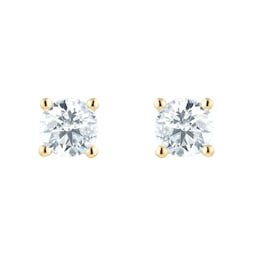 12153235 - 18ct Yellow Gold 1.00cttw Diamond Stud Earrings