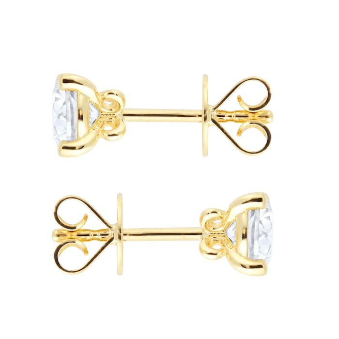 Goldsmiths 18ct Yellow Gold 1.00cttw Diamond Stud Earrings