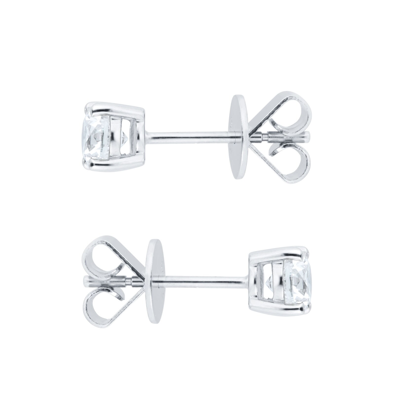 Goldsmiths Platinum 1ct Diamond Solitaire Stud Earrings