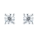 Goldsmiths Platinum 2ct Diamond Solitaire Stud Earrings