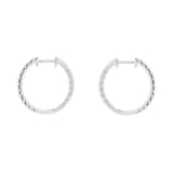 Mappin & Webb 18ct White Gold 20mm 1.00cttw Diamond Hoop Earrings
